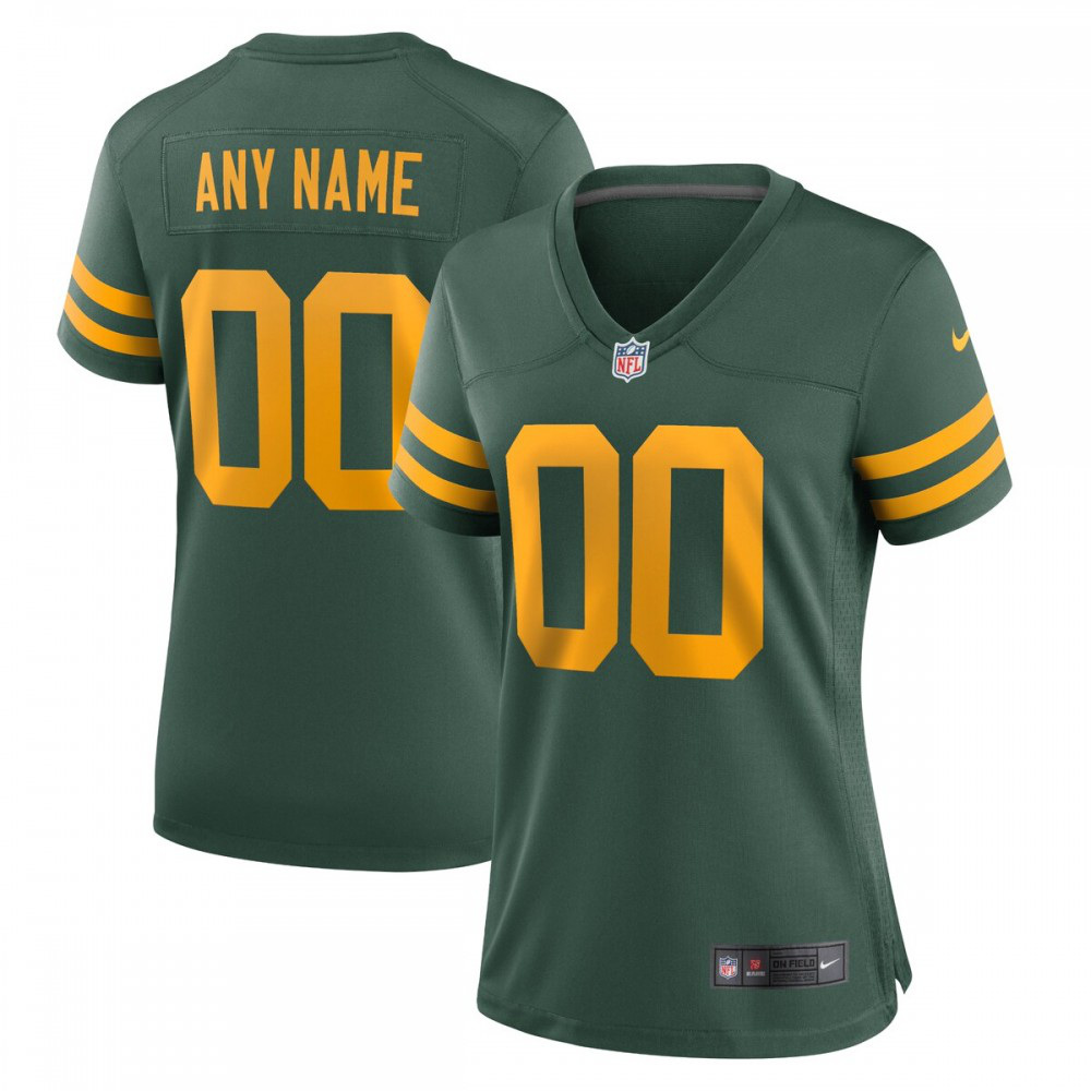 Green Bay Packers Nike Women's Alternate Custom Jersey - Green-Profan Arena